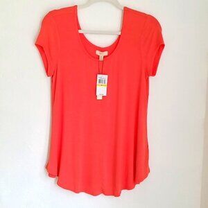 Cupio Short Sleeve Coral Knit Top Size M